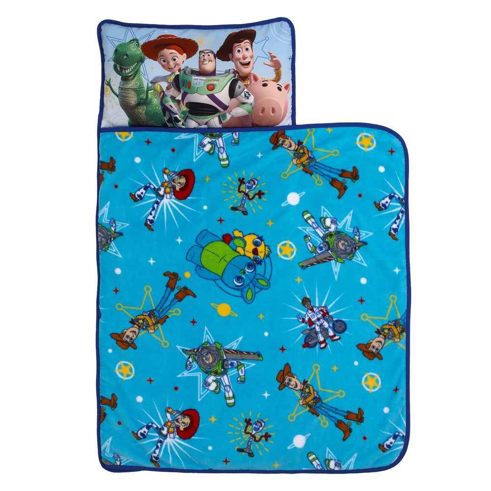 NoJo Toy Story nap mat folded for compact travel.