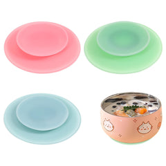 NOLITOY 3Pcs-sided suction cups pack secures plates during meals.