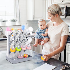 Nollapo Ultimate Bottle Drying Rack multi-level design keeps bottles organized and off the counter