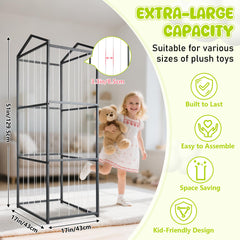 NomNest metal-frame toy organizer emphasizes safety, durability, and easy access to plushies.