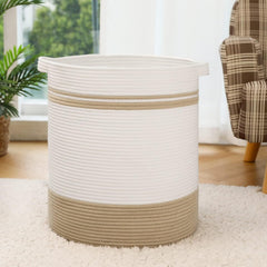 Nonazippy laundry hamper 80L closeup shows sturdy cotton rope ideal for bulky blanket storage.
