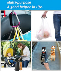 Noneea 35lbs-capacity clip secures multiple bags without slipping.
