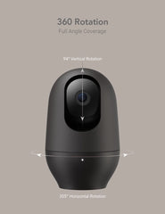 nooie 2k baby monitor night vision shows clear view up to 32 feet in darkness