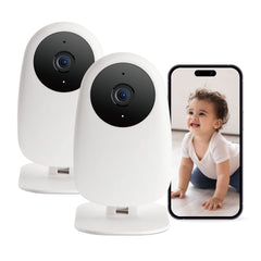 Nooie Baby Monitor 2K night vision view shows clear nursery details in low light