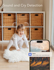 Nooie baby monitor cry detection real-time alert for quick response