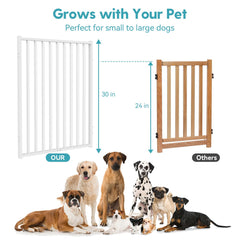 No Pawblems extra-wide 52-inch gate secures large openings in homes.