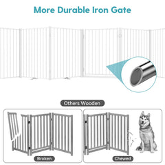 No Pawblems gate folded panel demonstrates space-saving design for versatile room layouts.