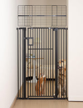 No Pawblems upgraded 71in gate full view shows tall, secure pet barrier for doorways.