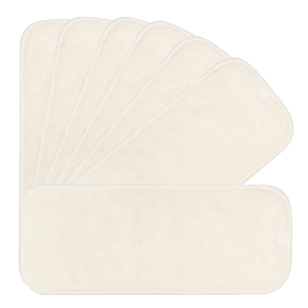 Nora's Nursery 7-pack inserts with snap closure secure inside diaper for leak-free changes
