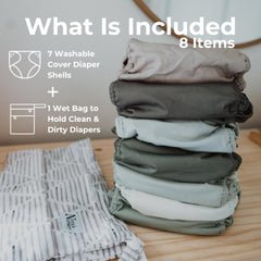 Nora's Nursery leakproof exterior and double leg gussets protect clothes from leaks.