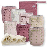 Nora's Nursery cloth diapers 7-pack front view for easy all-in-one cloth diapering