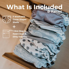 Nora's Nursery leakproof shell with waterproof exterior protects clothing and reduces mess