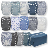 Nora's Nursery newborn diaper with adjustable snaps for a snug fit.