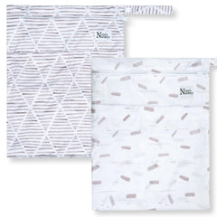 Nora's Nursery wet-dry bag two pockets waterproof keeps swimsuits and damp clothes contained on the go.