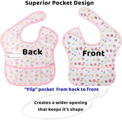 norinori baby bib easy-clean surface wipes clean and machine washable.