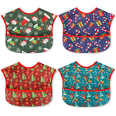 norinori waterproof baby bib 4pack catching spills during meals