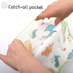 norinori waterproof-eva back bib keeps outfits dry during meals