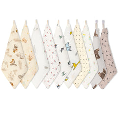 norinori Baby Msulin washcloths cartoon pattern close-up show gentle cleansing