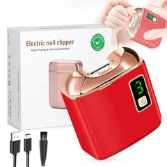 Northlet electric nail clipper with LED light in use for precise baby and adult trims.