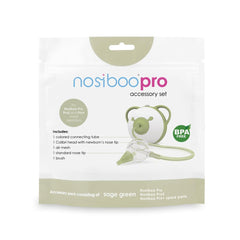 Nosiboo Pro accessory set sage Colibri head nose tip for gentle newborn nasal care.