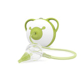 Nosiboo Pro nasal aspirator in use on a baby for gentle relief.