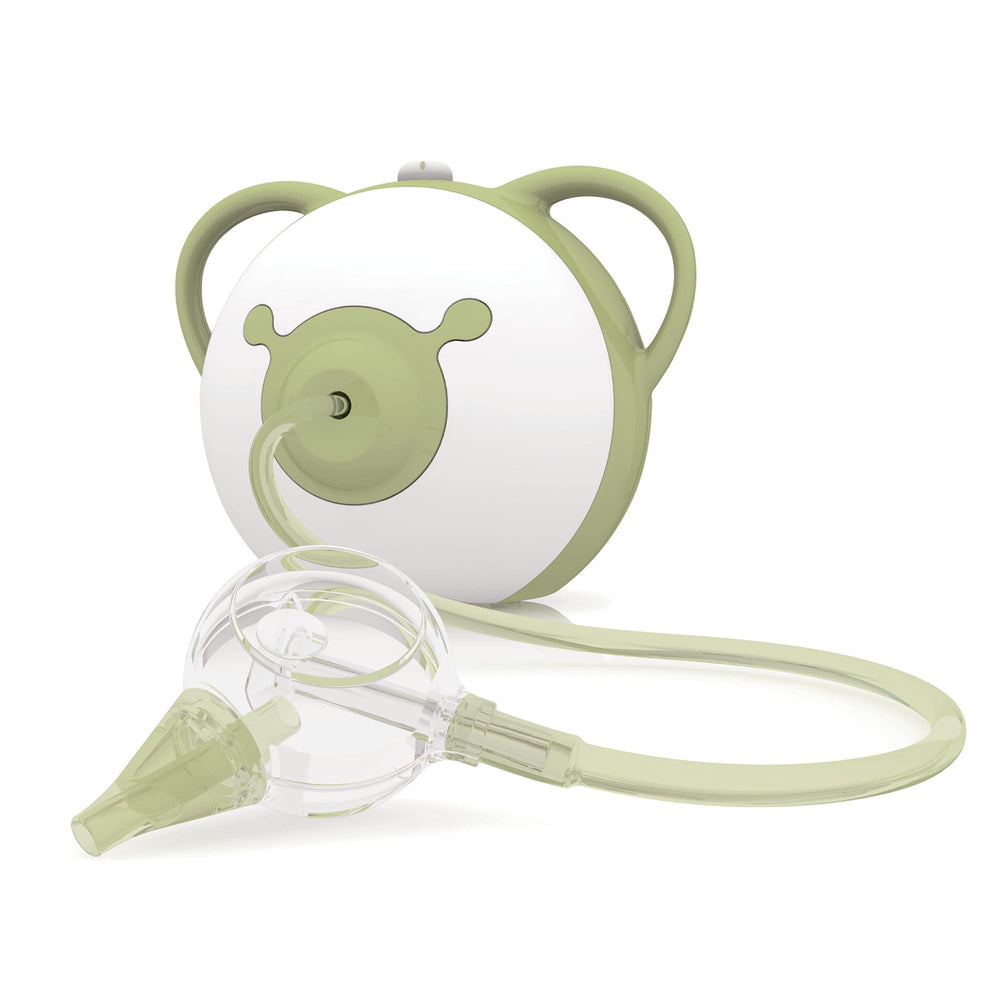 Nosiboo Pro nasal aspirator control button close-up for adjustable suction.