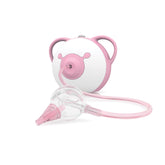 Nosiboo Pro pink front view shows compact design for gentle nasal care at home.