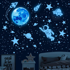 Nouata 530pcs glowing stars and moon set illuminate ceilings for a cozy night sky.