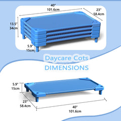 NOUJULOUN Daycare Cots reinforced PP corners support heavy loads in toddler classrooms.