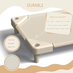NOUJULOUN Daycare Cots 5.9-inch legs elevate nap time for airflow and comfort.