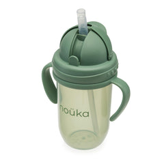 nouka straight straw cup click top lid fern shows leakproof travel readiness