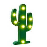Novelty Place cactus marquee light front view adds playful glow to living rooms