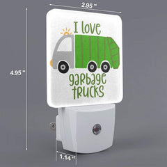 Novgift trash trucks night light with dusk-to-dawn sensor illuminates hallways automatically.