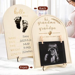 NOWHYX ultrasoun-d frame double-sided 8x6 display for versatile pregnancy announcements.