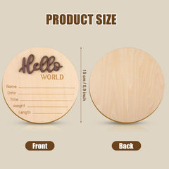 NQEUEPN wooden sign highlights birth stats for keepsake nursery decor.
