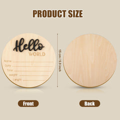 NQEUEPN baby announcement sign birth stats engraving highlights baby's name and measurements for keepsake.