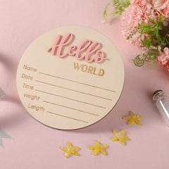 NQEUEPN newborn announcement sign 3D Hello letters for baby photos