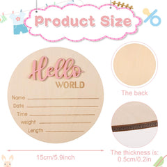 NQEUEPN newborn announcement sign engraving World detail memory piece
