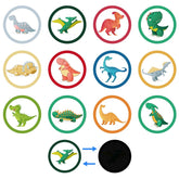NQEUEPN potty stickers dinosaur pattern close-up shows color-change reveal for potty training