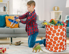 NTAOHAMPER leather handles show easy portability around the nursery.