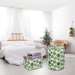 NTAOHAMPER leather handles provide comfortable portability between rooms.