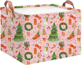NTAOHAMPER rectangular basket in pink, ideal for laundry or toy storage.