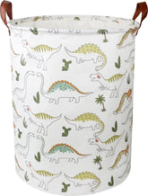 NTAOHAMPER Dinosaur Laundry Hamper with linen-cotton fabric texture for lightweight laundry storage