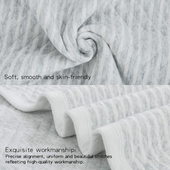 NTBAY jersey cotton toddler blanket grey wave pattern shown as lightweight cover
