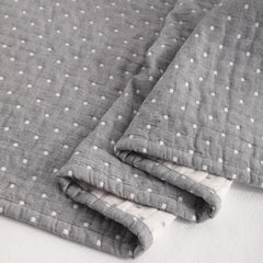 NTBAY muslin cotton jacquard texture close-up showing softness and breathability.