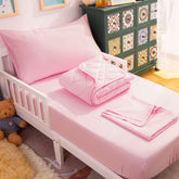 NTBAY toddler bedding set quilt closeup shows cozy nap-time warmth