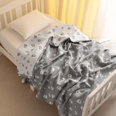 NTBAY toddler blanket back-elephants-dots; reversible styling options