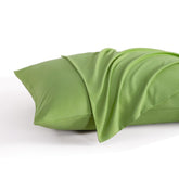NTBAY toddler pillow case 14x20 sage green closeup reveals soft brushed microfiber feel