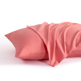 NTBAY toddler pillow cases coral pink front view showing soft brushed microfiber for cozy sleep.