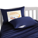 NTBAY navy zippered toddler pillowcase secures a 13x18 pillow for travel or home.